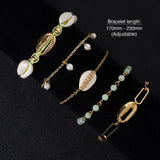 Bohemian 5-Piece Charm Bead Bracelet Set