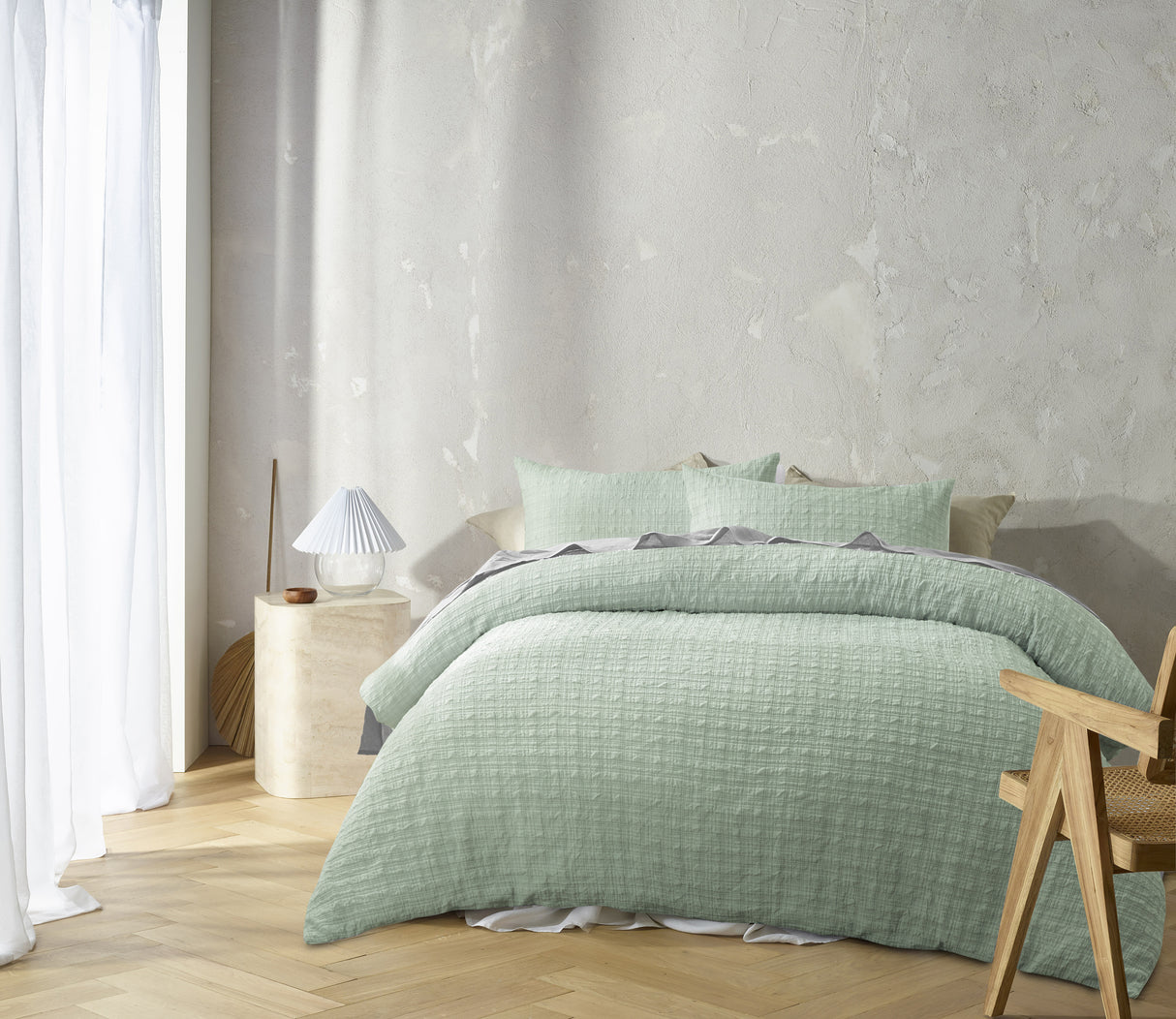 Accessorize Augusta Quilt Cover Set - Sage