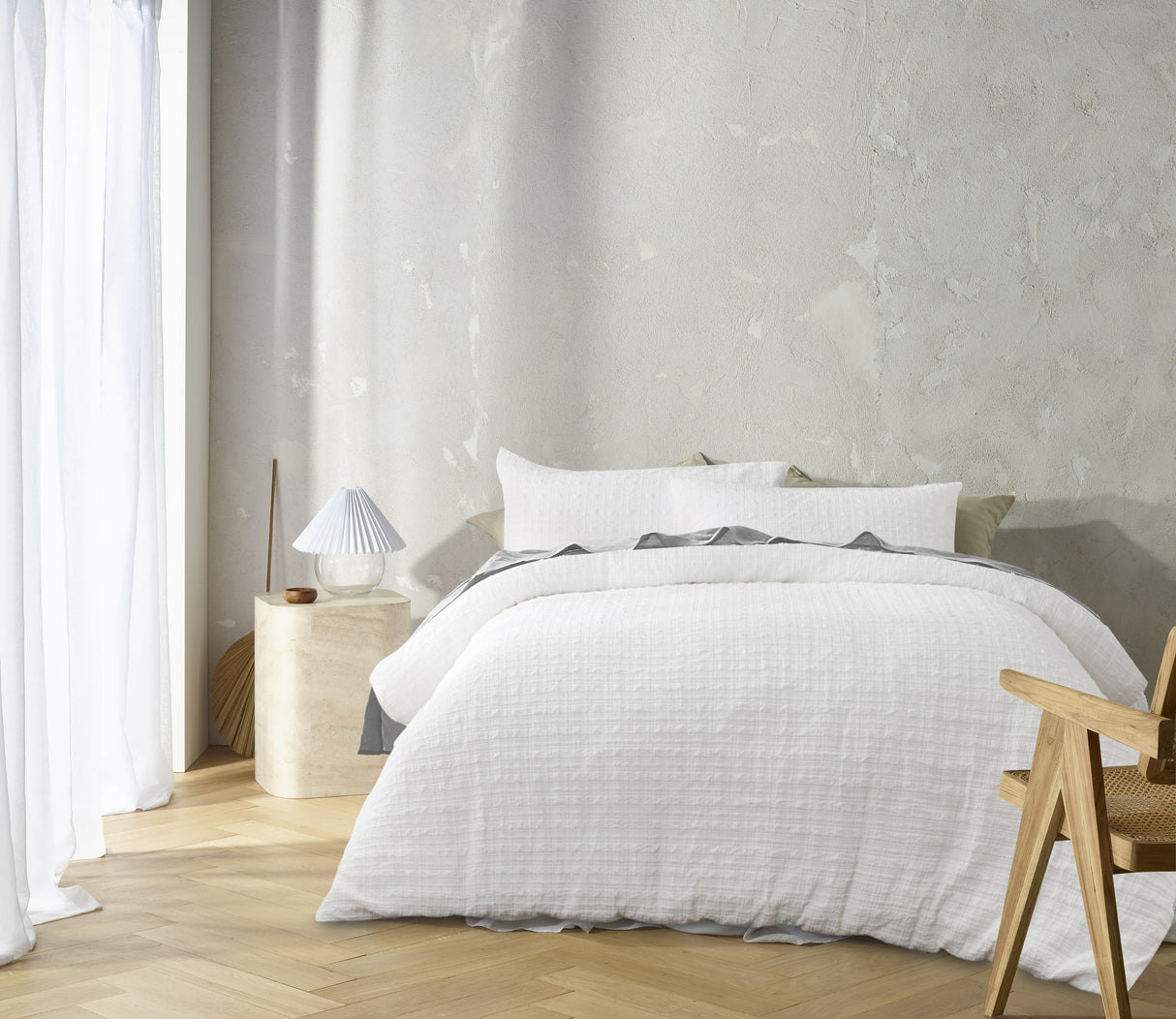 Accessorize Augusta Quilt Cover Set - White