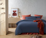 Accessorize Stone Washed Cotton Quilt Cover Set - Denim