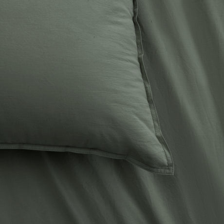 Accessorize Stone Washed Cotton Quilt Cover Set - Sage