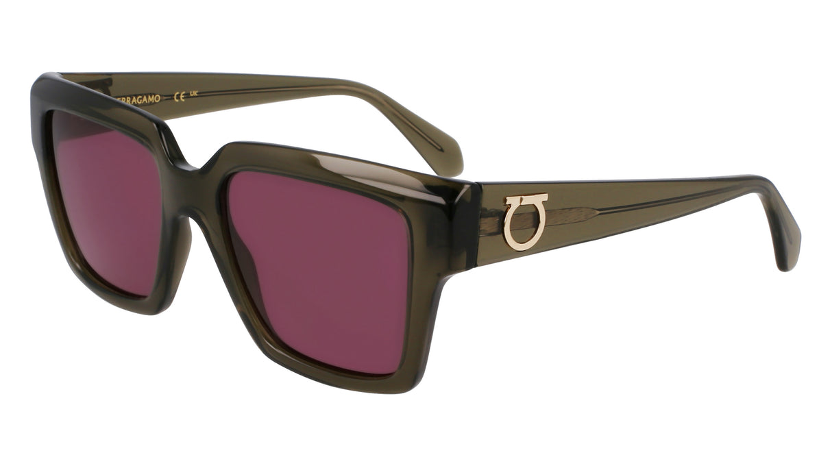 Salvatore Ferragamo SF2014S Womens Sunglasses - Transparent Khaki