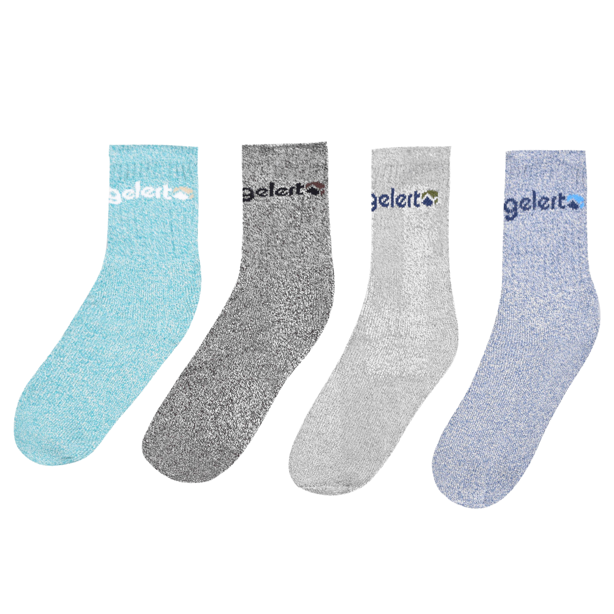 Gelert Women's Walking Boot Thermal Socks 4 Pack Multi Turquoise - Ladies 4