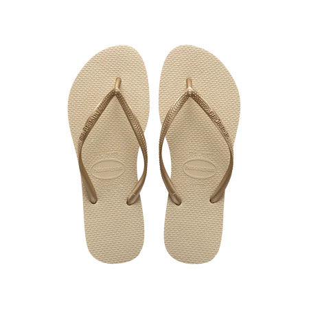 Havaianas Women's Slim Sandals Thongs - Sand Grey Light Golden