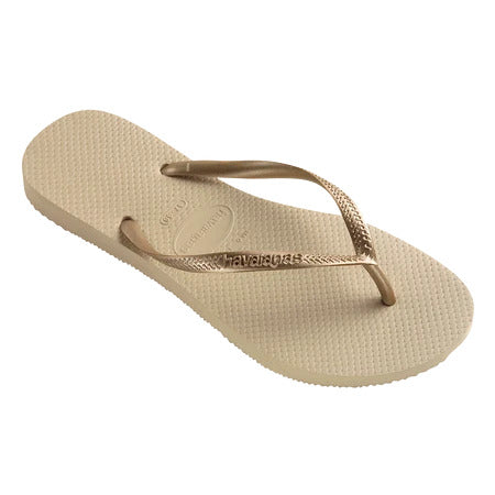 Havaianas Women's Slim Sandals Thongs - Sand Grey Light Golden