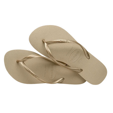 Havaianas Women's Slim Sandals Thongs - Sand Grey Light Golden