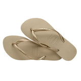 Havaianas Women's Slim Sandals Thongs - Sand Grey Light Golden