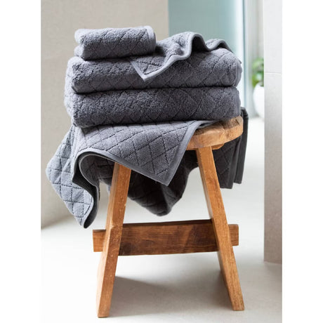 Homelife Naxos Diamond 5 Piece Towel Pack Charcoal