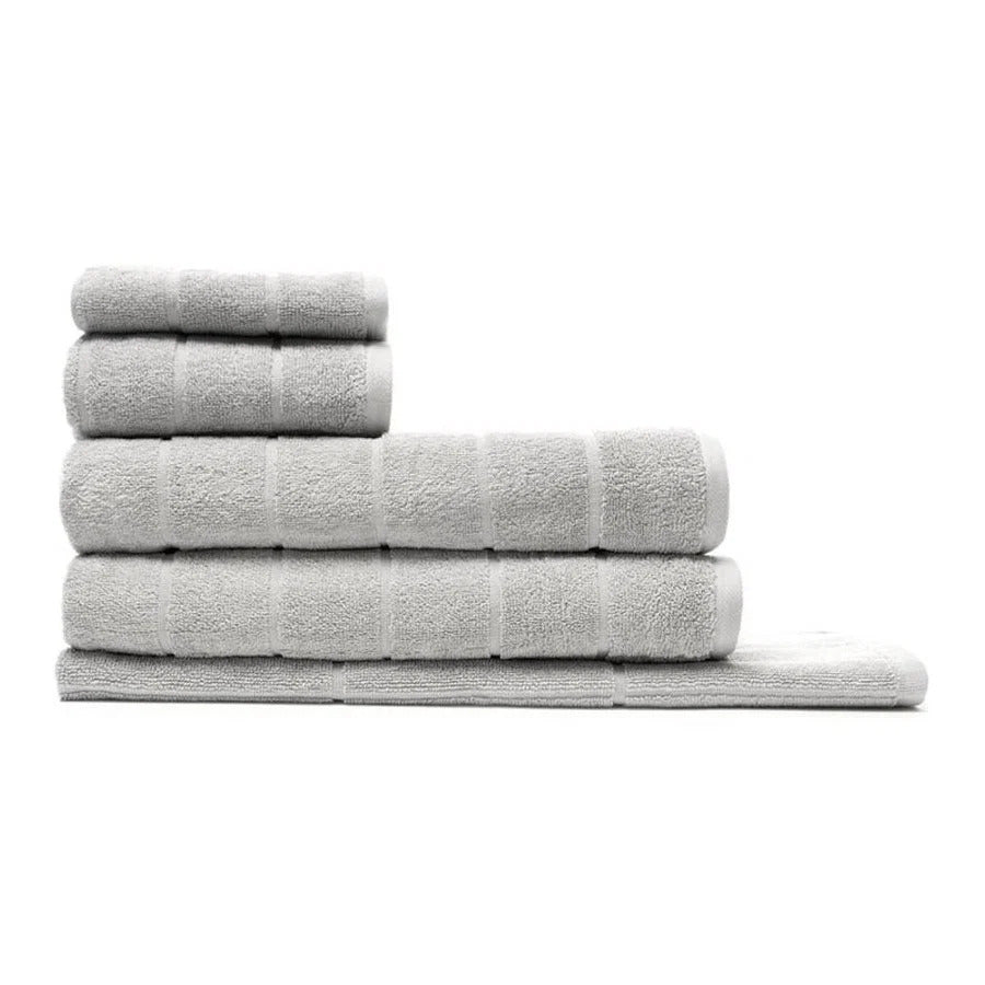 Homelife Naxos Diamond 5 Piece Towel Pack Silver