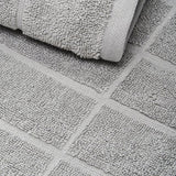Homelife Naxos Diamond 5 Piece Towel Pack Silver