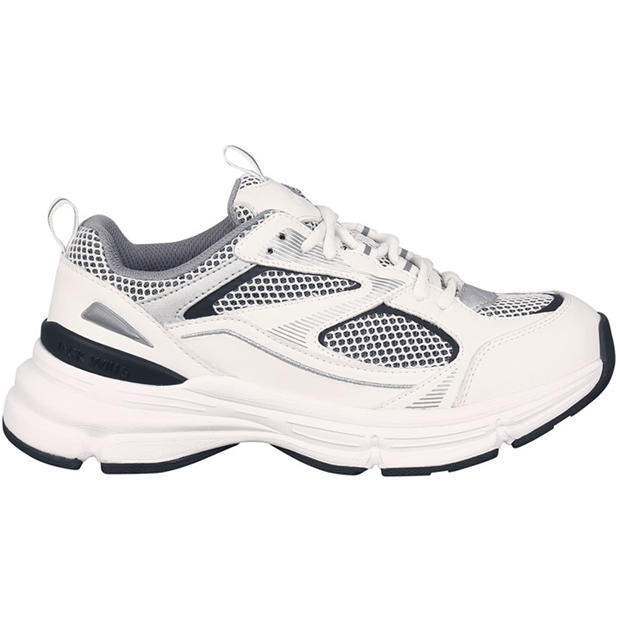 Jack Wills Womens Retro Runner Trainers White/Grey