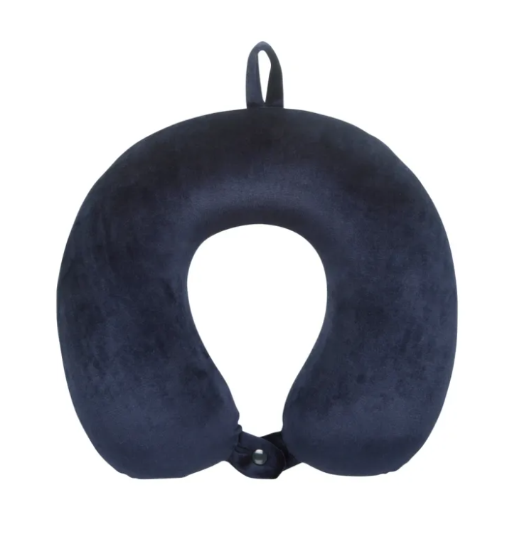 Linea Memory Foam Travel Neck Pillow - Navy