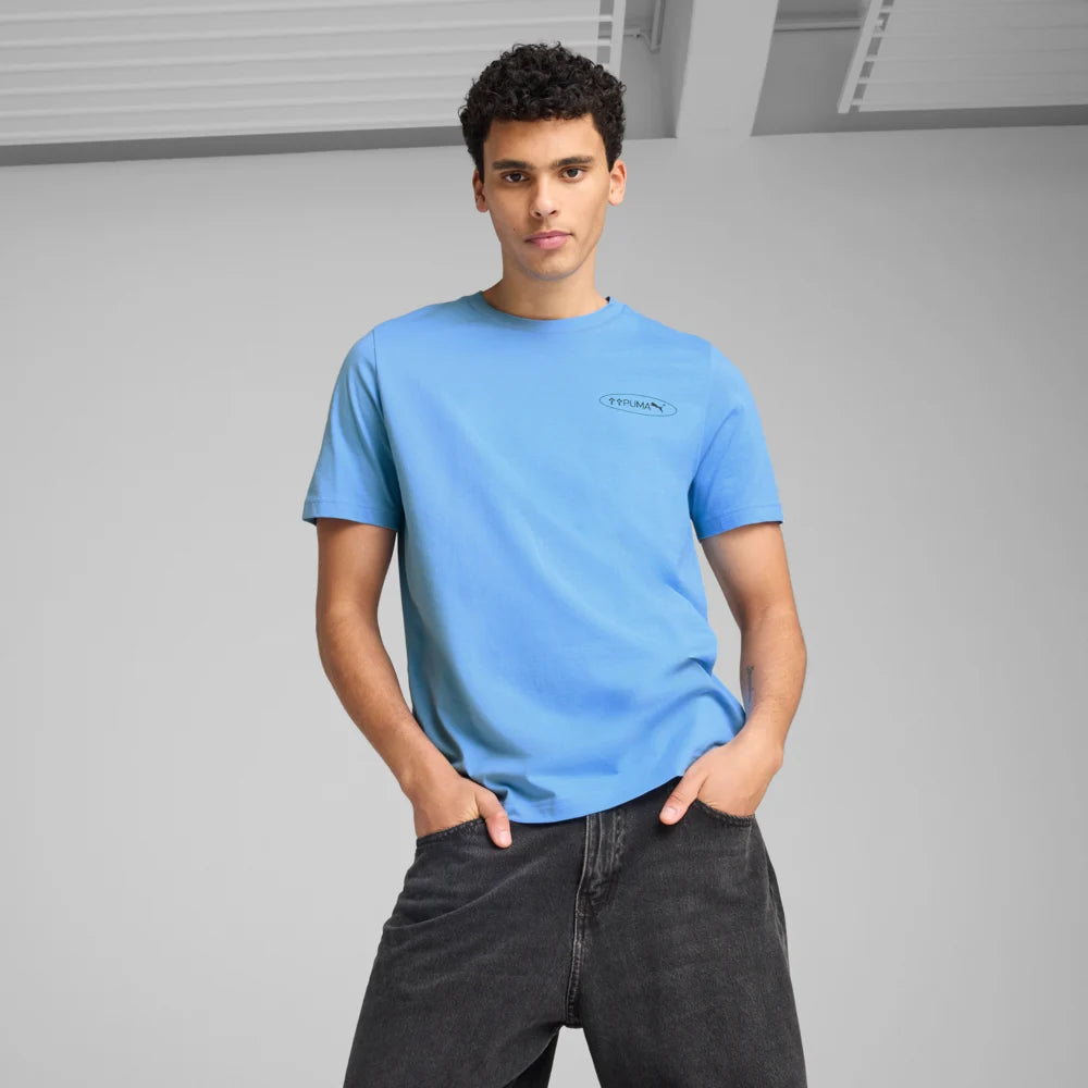Puma Men's Graphics 3 Circles Tee - Light Blue