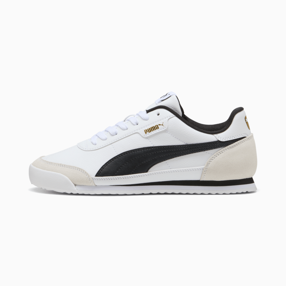 Puma Unisex Puma Turino Ii Og Sneakers - Puma White-Puma Black-Vapor Gray-Puma Gold - US