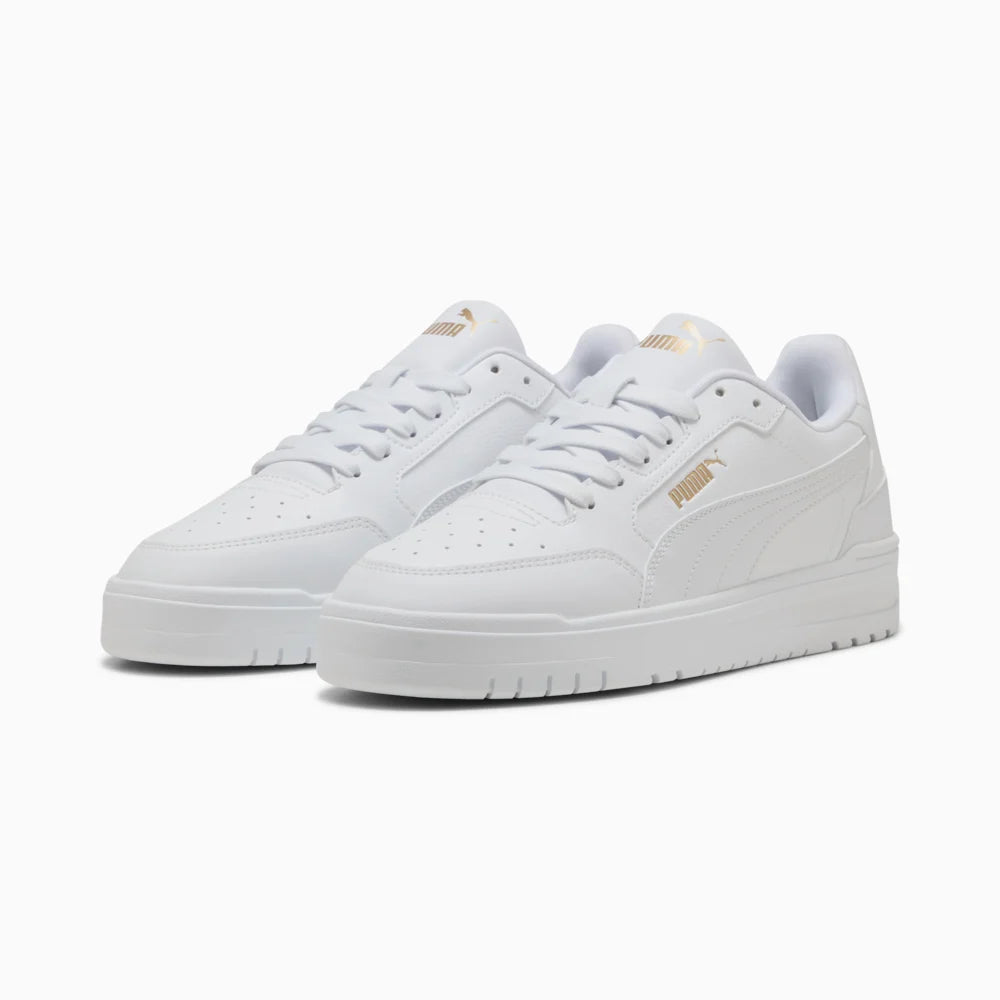 Puma Unisex Shuffle Downtown Sneakers - White/Gold