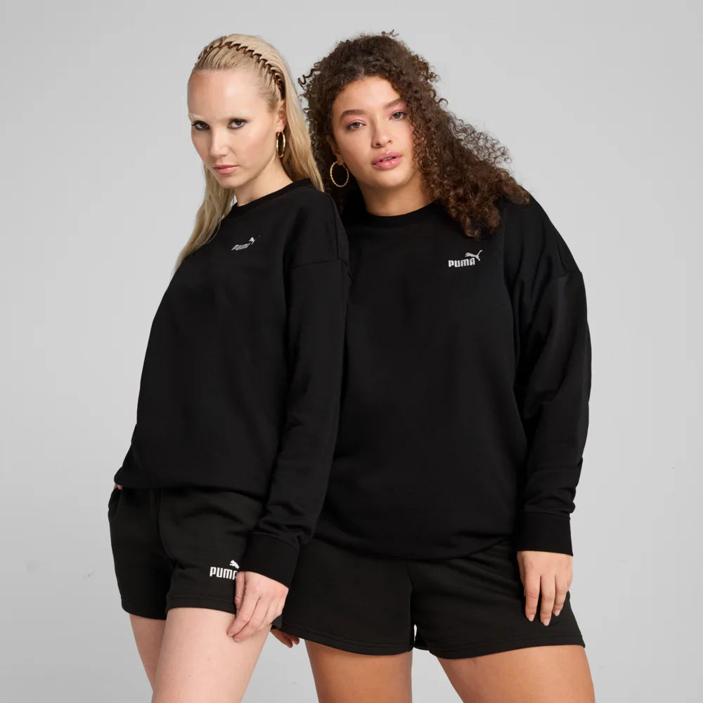 Puma Women's Essentials Small No. 1 Logo Relaxed Crew Tee - Black