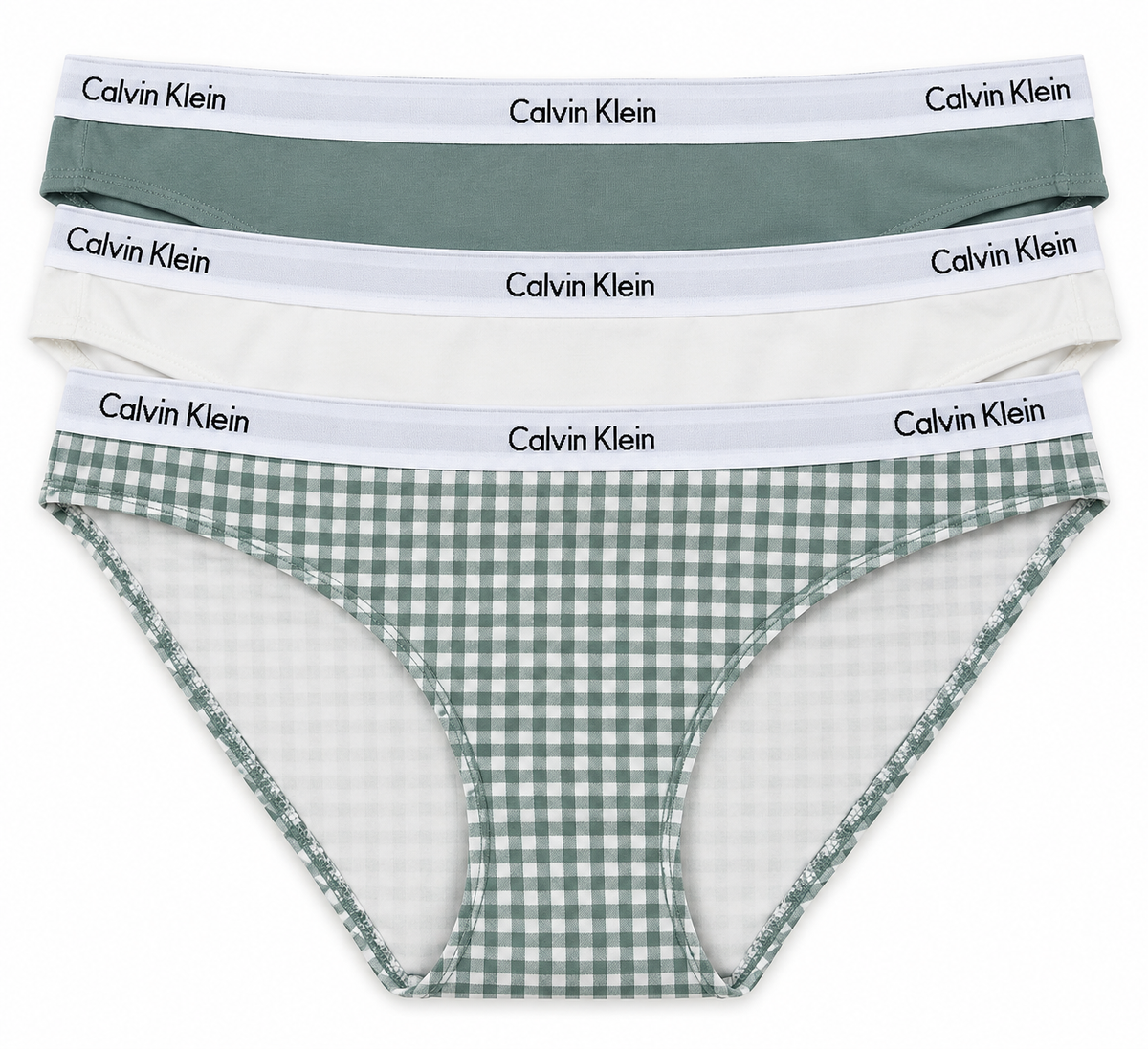 Calvin Klein Women's Carousel 3 Pack Bikini  - Stormy Sea /White