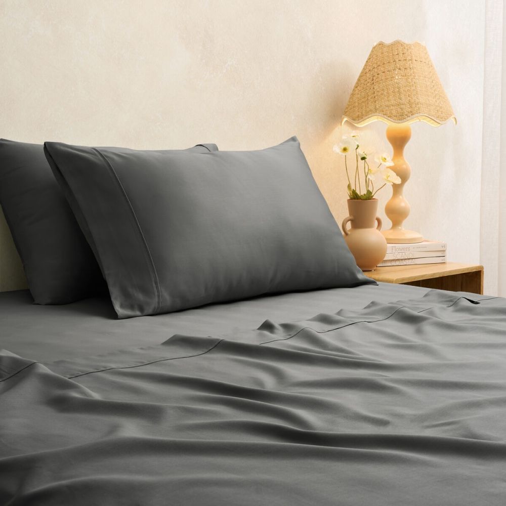 Sheraton Luxury Maison Egyptian Cotton Rich Sheet Set Charcoal