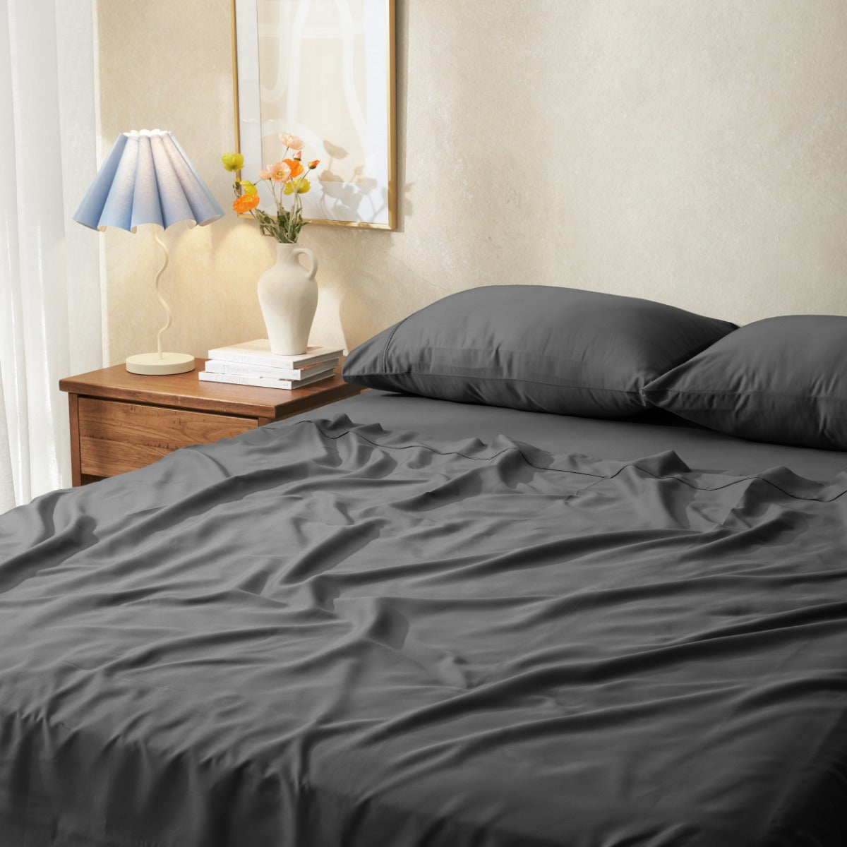 Sheraton Luxury Maison 1000TC 3 Piece Cotton Rich Sheet Set Fossil
