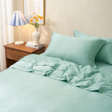 Sheraton Luxury Maison 1000TC Cotton Rich Quilt Cover Set Aqua Foam