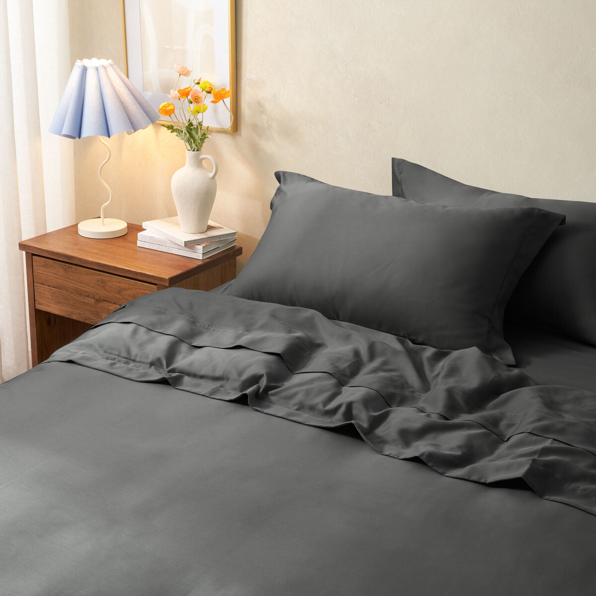 Sheraton Luxury Maison 1000TC Cotton Rich Quilt Cover Set Fossil