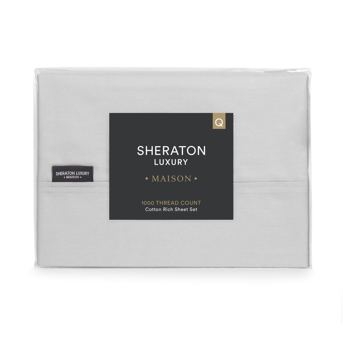Sheraton Luxury Maison 4 Piece 1000TC Cotton Rich Sheet Set Dove Grey