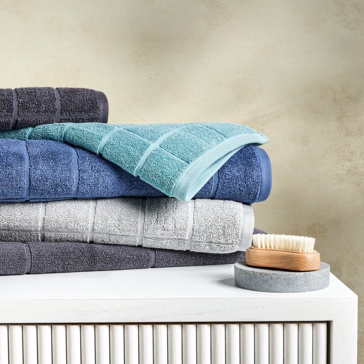 Sheraton Luxury Maison Subway 5 Piece Towel Set Silver Grey - 5 Piece