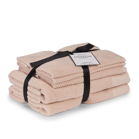 Sheraton Luxury Marlon 5 Piece Towel Pack - Blush - 5 Set