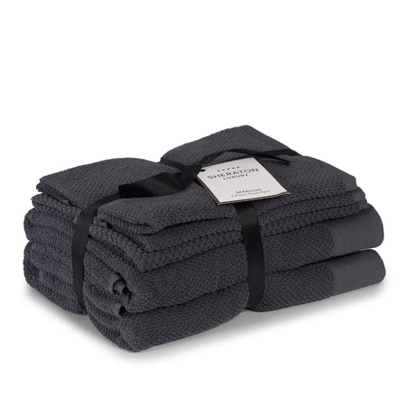 Sheraton Luxury Marlon 5 Piece Towel Pack - Dark Charcoal - 5 Set