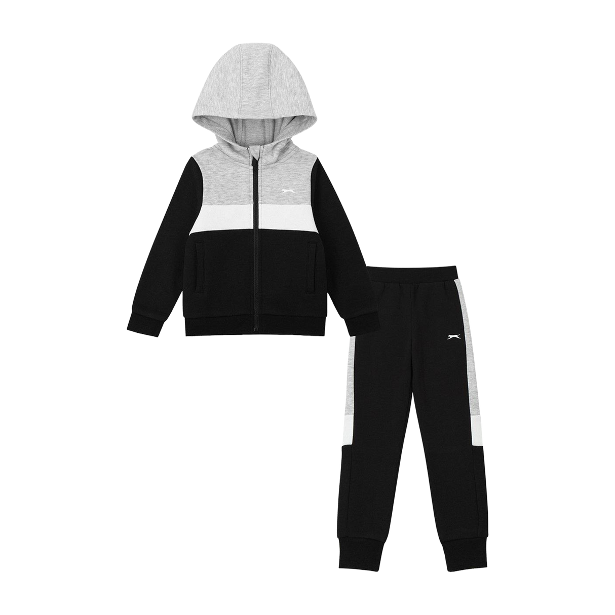 Slazenger Boy's Junior Polyester Tracksuit Set - Black