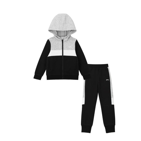 Slazenger Boy's Junior Polyester Tracksuit Set in Black