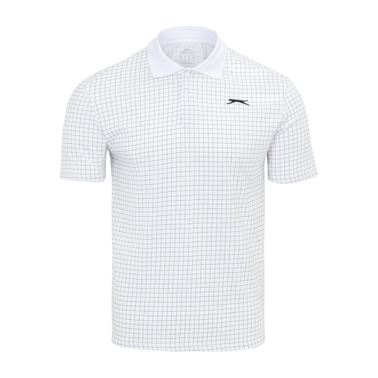 Slazenger Men's Check Polo Shirt - White