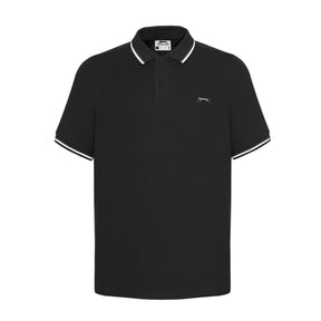 Slazenger Men's Tipped Polo Shirt in Black