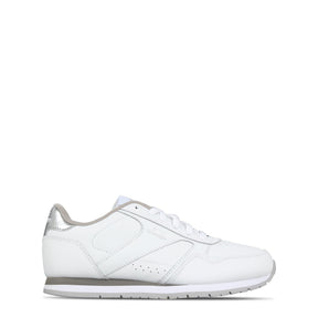 Slazenger Women's Classic Low Top Leather Sneakers Trainers White/Silver in Blue