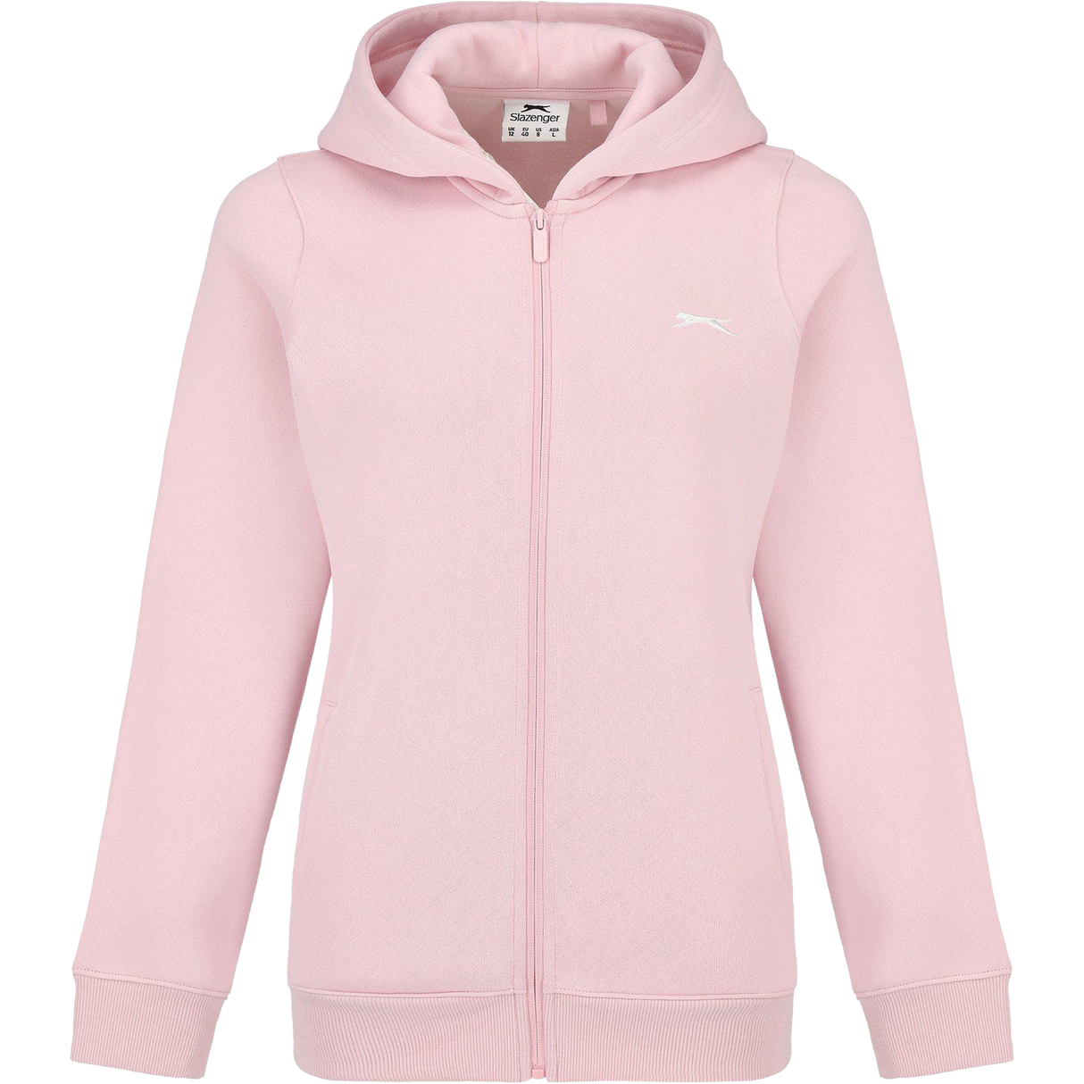 Slazenger Women's Fitted FZ Hoodie - Baby Pink