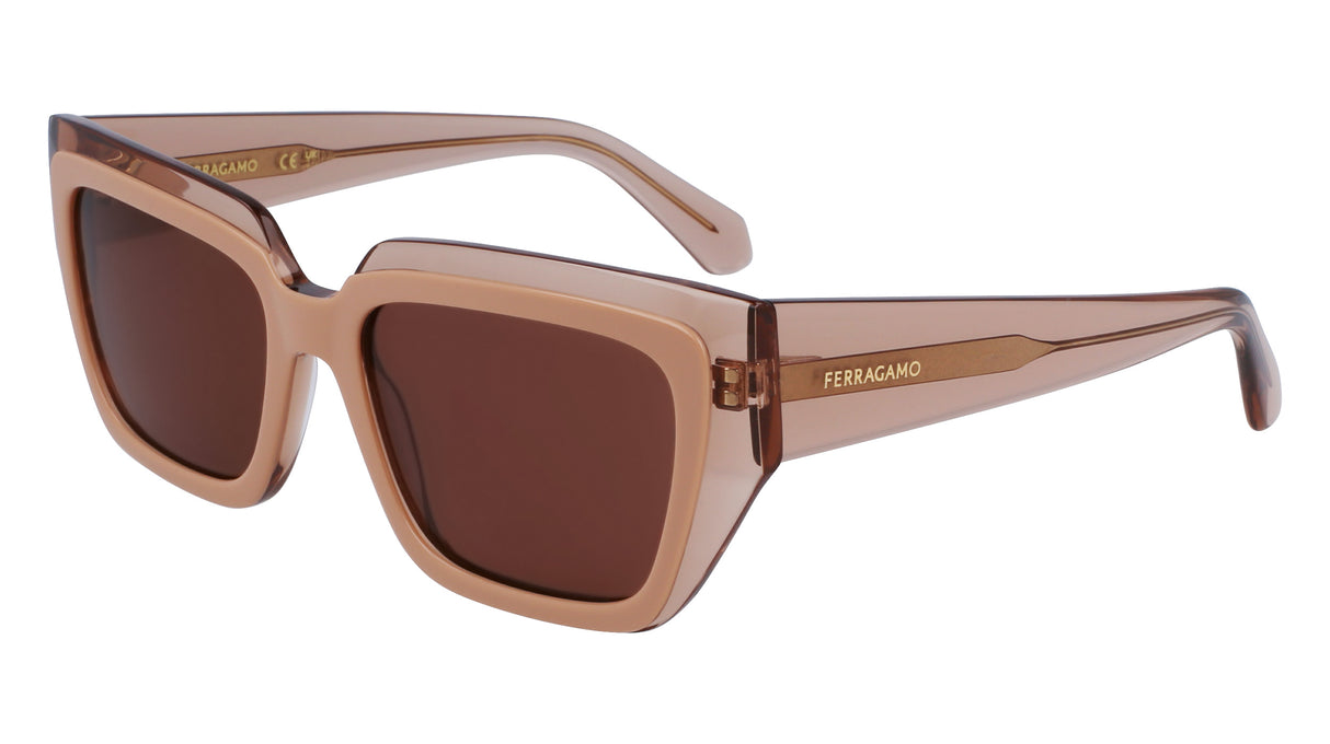 Salvatore Ferragamo SF2002S Womens Sunglasses - Transparent Nude/Rose