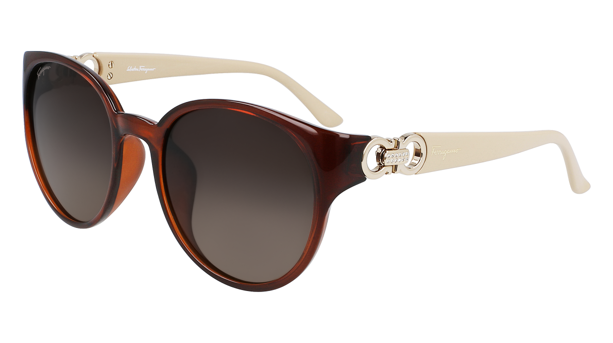 Salvatore Ferragamo SF572SRK Womens Sunglasses - Brown/Ivory